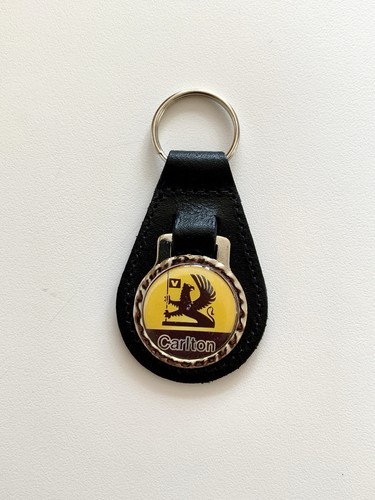 Black leather keyring - black, keyring/