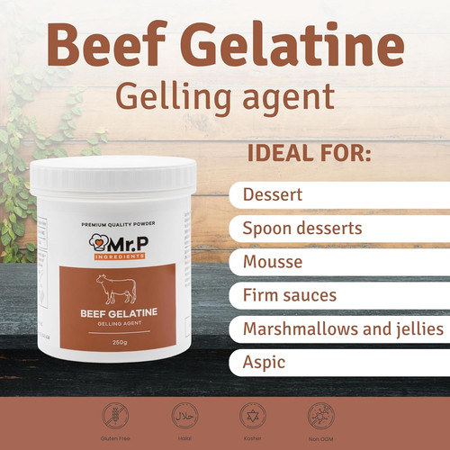 Unflavoured beef gelatine - beef,