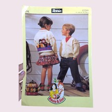 Knitting Pattern  15268: Robin DK Child's  'Rosie & Jim' Cardigan 20-26"
