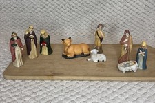 Nativity Christmas Festive Set of 9 Pottery Figures