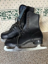 Black Leather Ice Skates Size