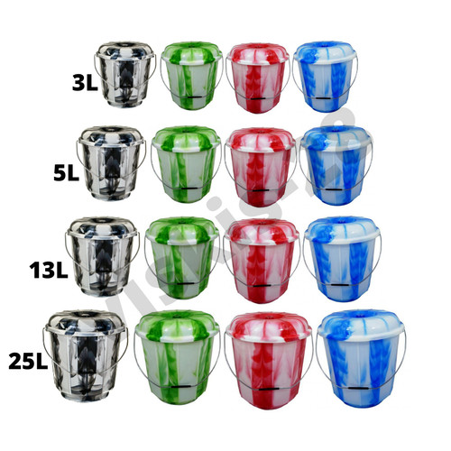 Tiedye bucket with lid - tiedye,
