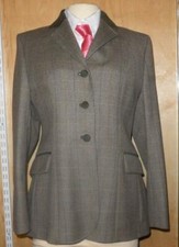 Ladies Barbour Green Tweed Winter Hacking Jacket Showing/Hunting Size 14