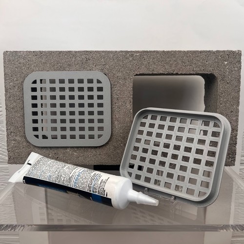Cinder block hole - block, covers