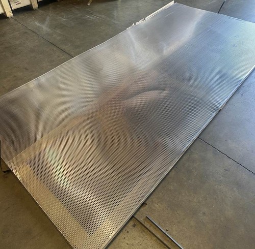 Damaged aluminium perforated - aluminium,