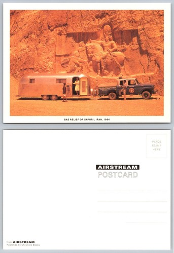 1964 airstream postcard iran - postcard,