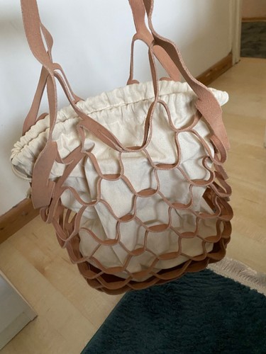 Zara suede leather - leather, shopper