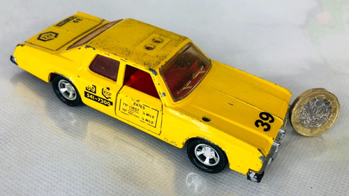 Toy car yellow taxi 1979 - toy,