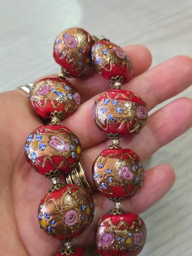 Foiled venetian murano red - murano,