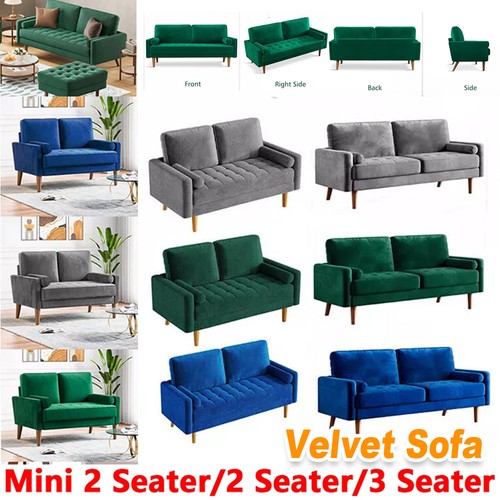 Seater velvet sofa with - seater,