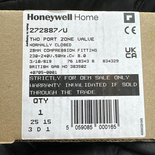 Honeywell home two - two, zone