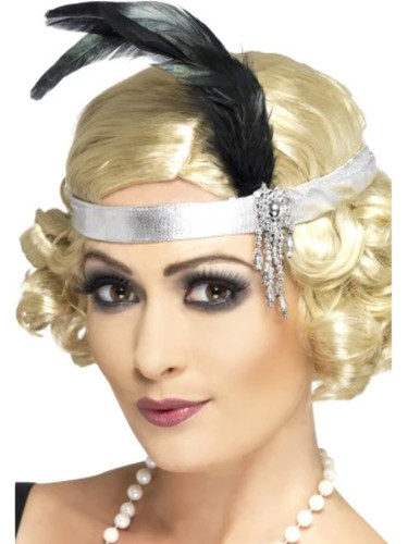 Satin flapper headband - flapper,