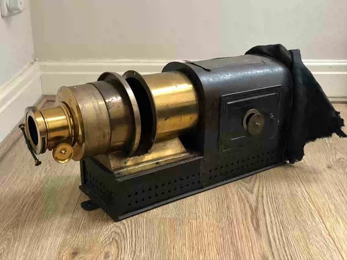 Antique magic lantern slide - magic,