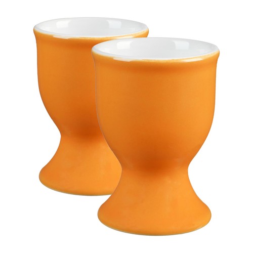 Coloured ceramic egg cups - coloured,