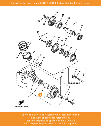 Yamaha pin crank 1 - crank,