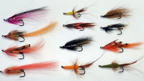 Mixed double salmon flies - 12,