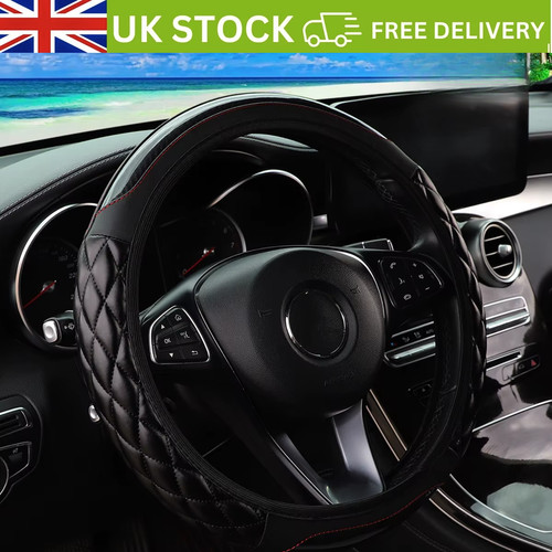 Leather car steering wheel - steering,