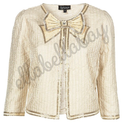 Topshop cream crop sequin - crop,