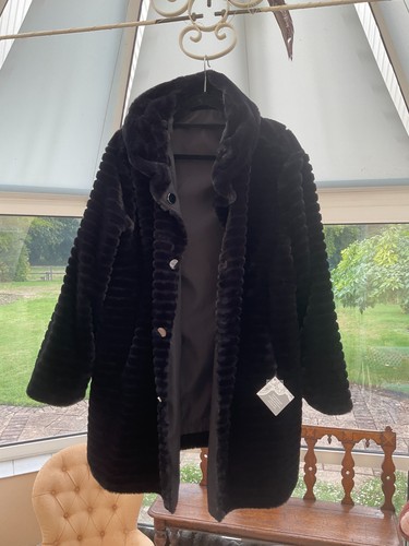 Chesca black textured faux fur - chesca,