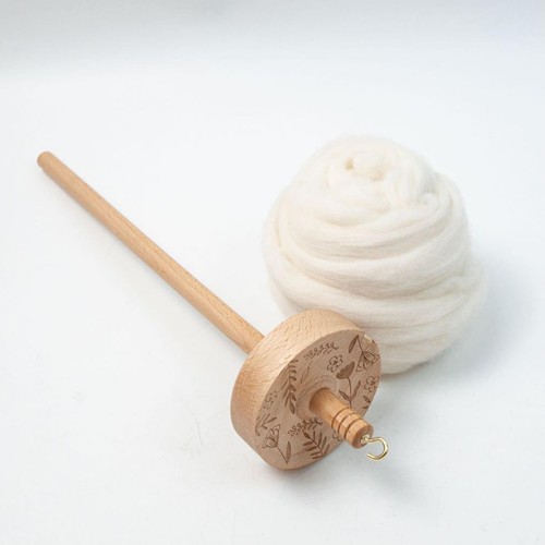 Top whorl with wool strips - whorl,