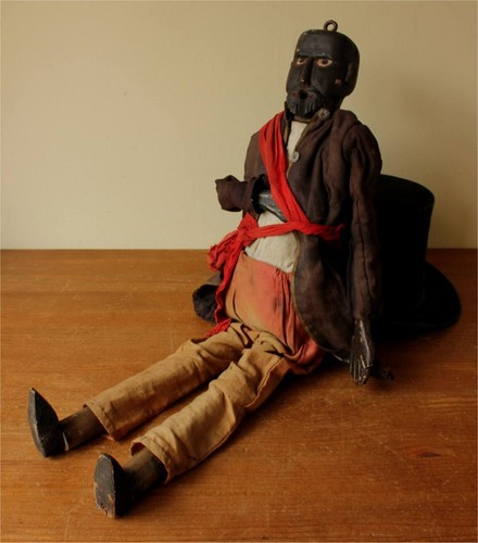 Antique black marionette - black,