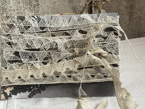 Antique bobbin laces - bobbin, vintage