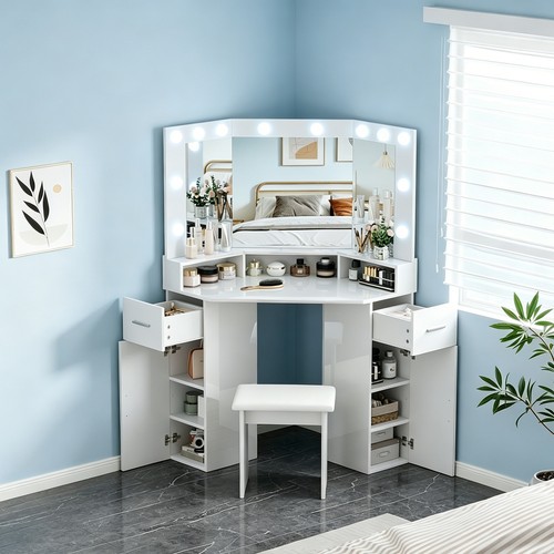 White mirred corner dressing - mirred,
