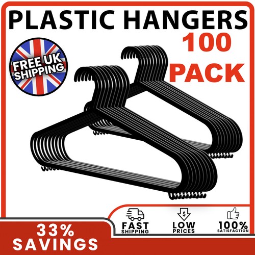 100 adult black coat - coat, hangers