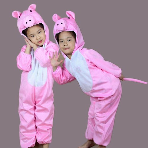 Animal pink pig costume - pink,