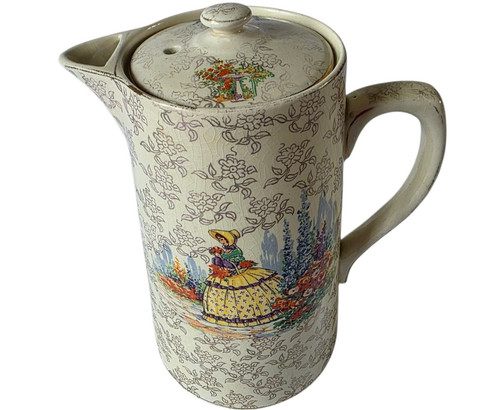 Vintage crinoline lady coffee - vintage,