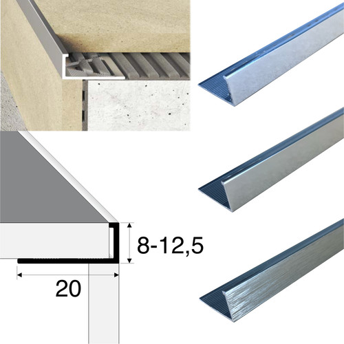 10x tile trim straight - straight, l