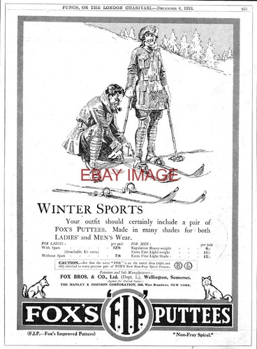 1922 advert fox i - advert, f.i.p