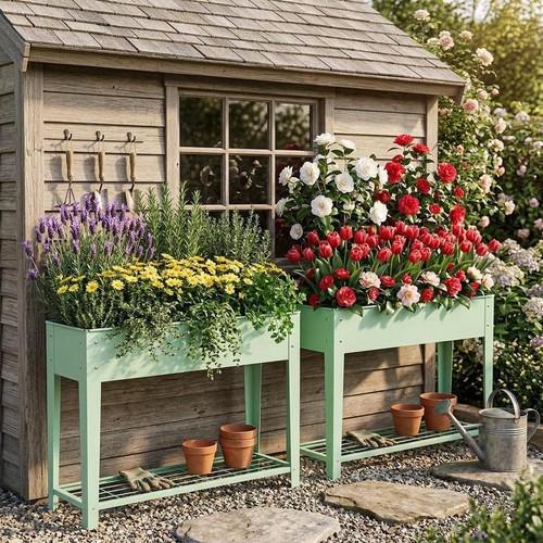 Elevated raised garden bed - elevated,