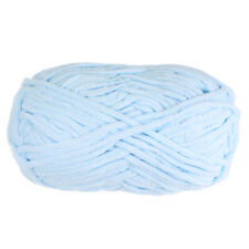 Chenille Yarn Velvet Blanket Yarn 100g/3.5oz Polyester Soft Knitting Light Blue