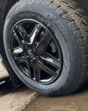 16" FOX OPUS  GLOSS BLACK ALLOY WHEELS FOR RENAULT MASTER VANS 1250KG