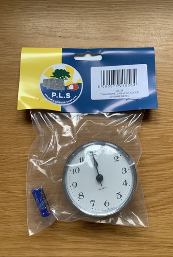 72mm clock round chrome - 72mm,