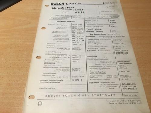 Genuine bosch service list - genuine,