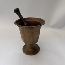 Antique indian brass mortar - indian,