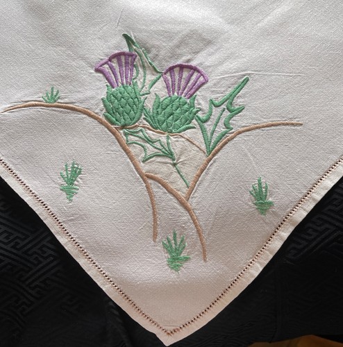 Vintage irish linen tablecloth - irish,
