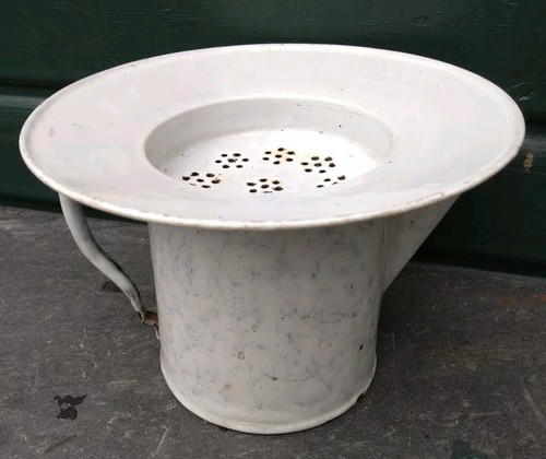 Vintage french enamel jug - enamel,