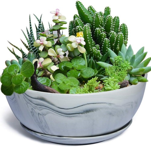 10inch large planter - planter, marble