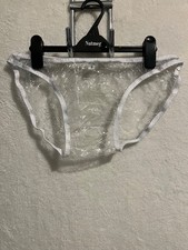 Butter Soft Crystal Clear Adult  Hi Leg Plastic Bikini Pants Waist 34”-42”