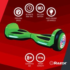 Razor Hovertrax Brights Green LED Self Balance Board For Kids 8+