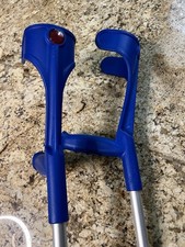 Ossenberg Mobility Crutches GmbH (Pair x2) Adult Adjustable Height - Royal Blue