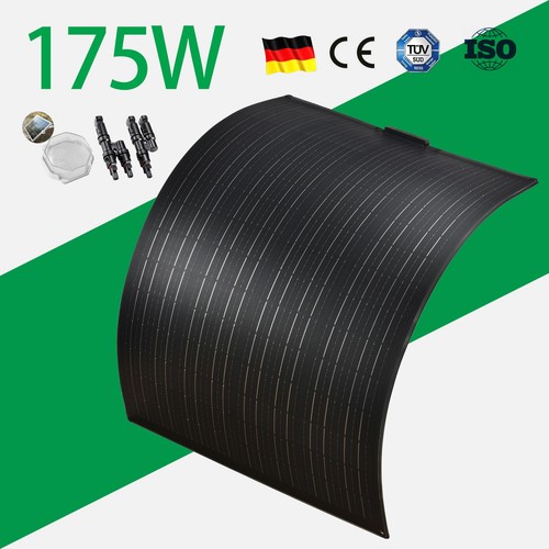 175w full black flexible solar - black,