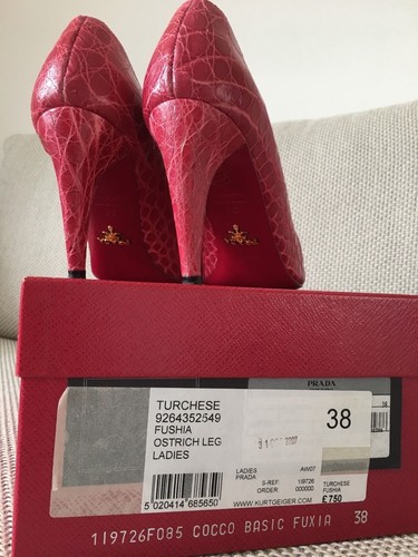 Prada fuchsia ostrich leg - fuchsia,