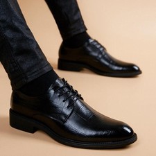 Men's Suit Shoes Party Dress Shoes Leather Lace Up Business Office Shoes