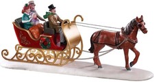 Lemax Christmas Village Victorian Horse Sleigh Ride Ornament Vintage Decoration