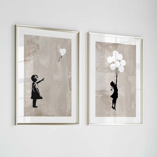 Set banksy heart balloon - 2,
