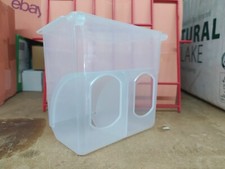 Anti Waste Box Feeder/Hopper seeds or grit for birds, pigeons poultry - 2 Holes